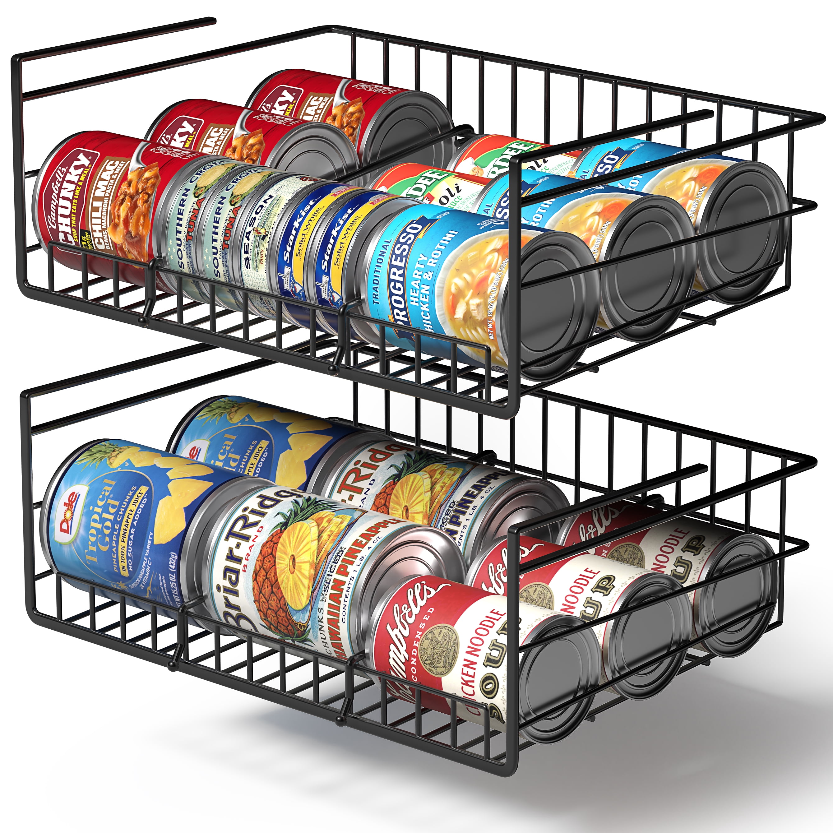 Sorbus Can Organizer Rack – Under Cabinet Storage Shelf with Divider ...