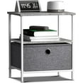 thumbnail interactive-video image 1 of Sorbus Classic End Table: Rustic Grey with Wood Top and 1 Bin Drawer, 1 of 7