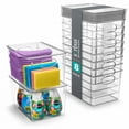 thumbnail image 1 of Sorbus Cleaning Supplies Clear Storage Containers with Lids for Organizing Under the Sink Bathroom Essentials Bins - 8 Pk, 1 of 6