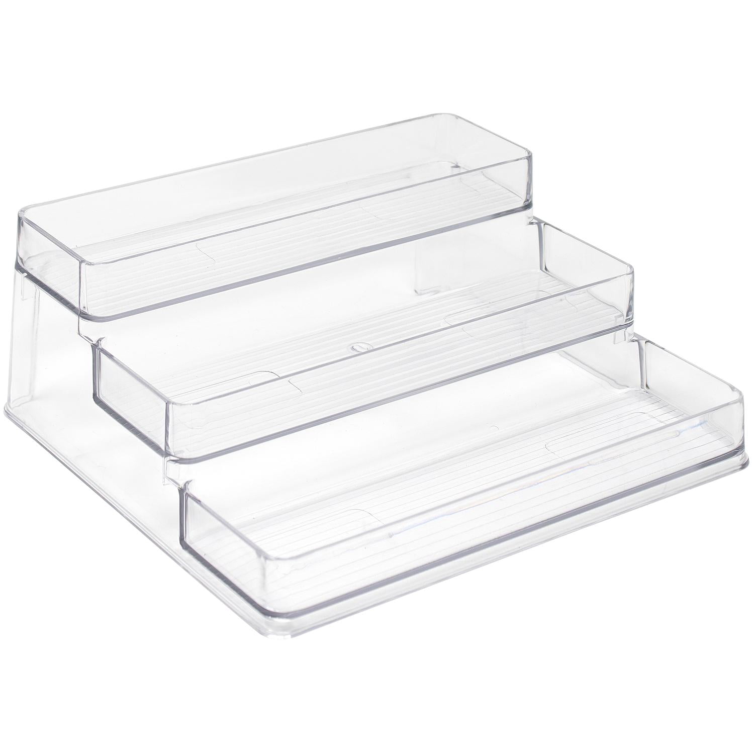 Sorbus Clear Acrylic 3 Tier Spice Rack Organizer Set, 2 Pack, Kitchen Pantry Storage Shelves