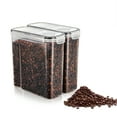 thumbnail image 1 of Sorbus Clear Plastic 2-Pack Airtight Coffee Bean Storage Container Set with Easy-Access Lids - Keeps Coffee Beans Fresh, BPA-Free, 1 of 5