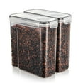thumbnail image 1 of Sorbus Clear Plastic Airtight Coffee Bean Storage Containers with Easy-Access Lids - BPA-Free, 2L/8.4 Cups - Keeps Coffee Beans Fresh- (2 Pack), 1 of 7
