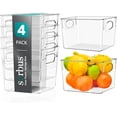 thumbnail image 1 of Sorbus Clear Plastic Storage Bins (4-Pack) - Medium Organizers for Kitchen, Pantry, Cabinet, Fridge, and Refrigerator, 1 of 8