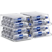 Sorbus Clear Refrigerator Bins, Water Bottle Organizer, 4-Pack