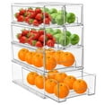 thumbnail image 1 of Sorbus Clear Stackable Refrigerator Drawers, 2 Medium & 4 Small with Handles, 1 of 5