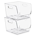 thumbnail image 1 of Sorbus Clear Stackable Square Storage Bins, Medium Open-Front Acrylic Pantry Organizers, 2 Pack, 1 of 7