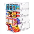 thumbnail image 1 of Sorbus Clear Stackable Storage Bins, Open Front Acrylic Pantry Organizer, Medium 8 Pack, 1 of 12