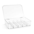thumbnail image 1 of Sorbus Clear Storage Case - Multipurpose Plastic Stackable Organizers and Storage Container for Sorting Jewelry, Small Toys, and Crafts, - Storage Bins with Hinged Lid Includes 5 Sections (1 Pack), 1 of 7