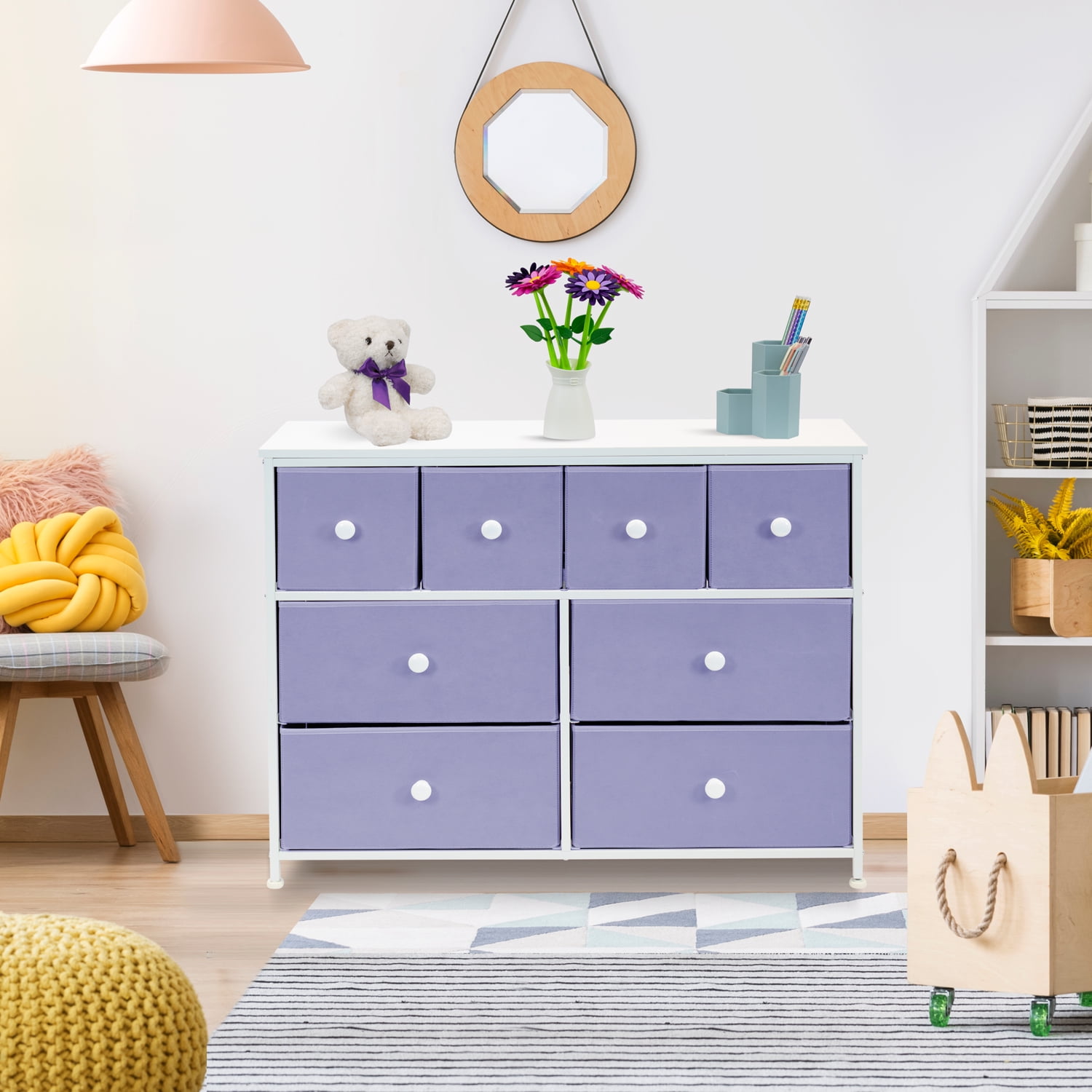 Sorbus Closet Drawer Organizers Pastel Purple Walmart