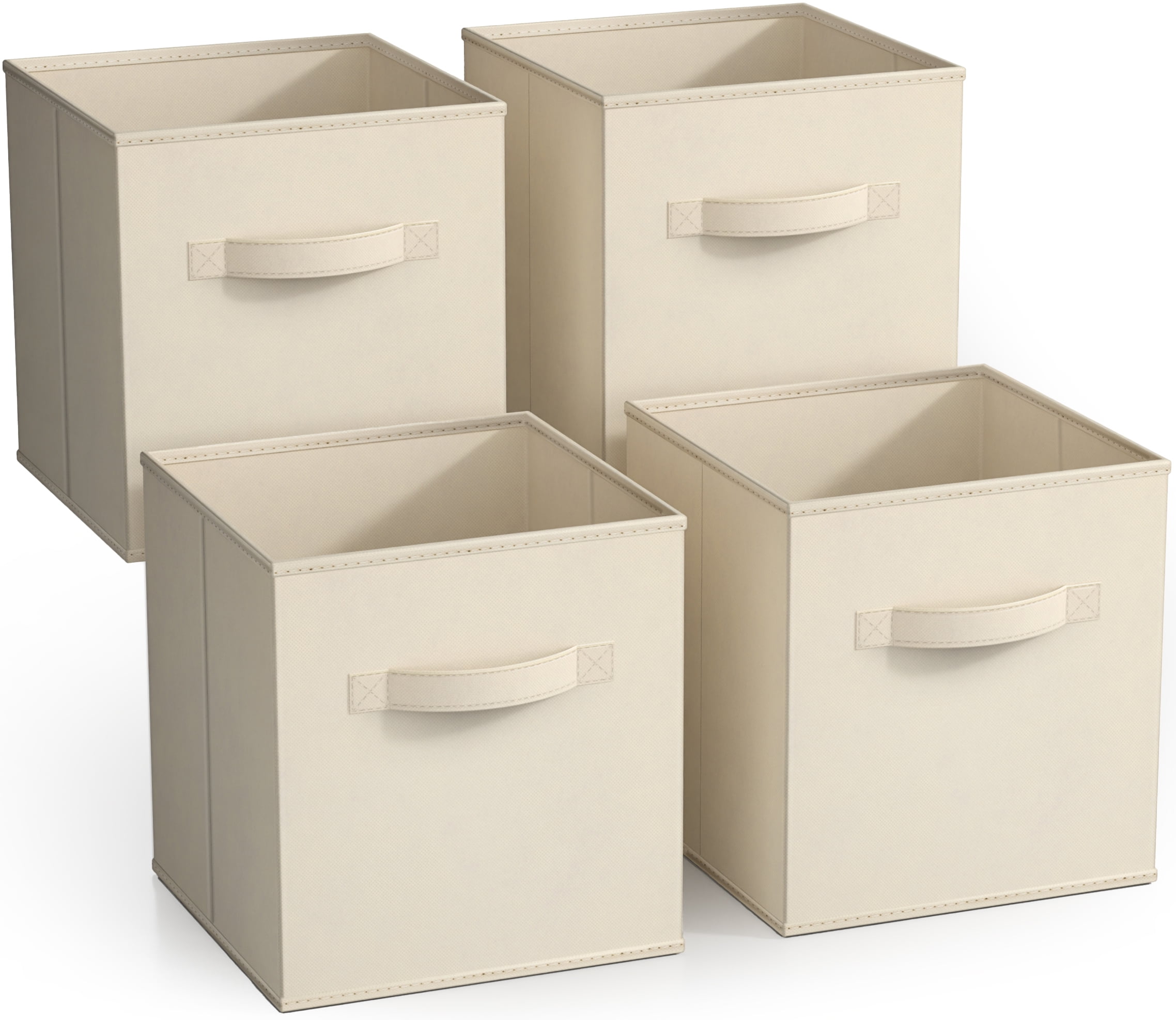 Sorbus Collapsible Cube Fabric Storage Bins (10.5" x 10.5"), 4 Pack
