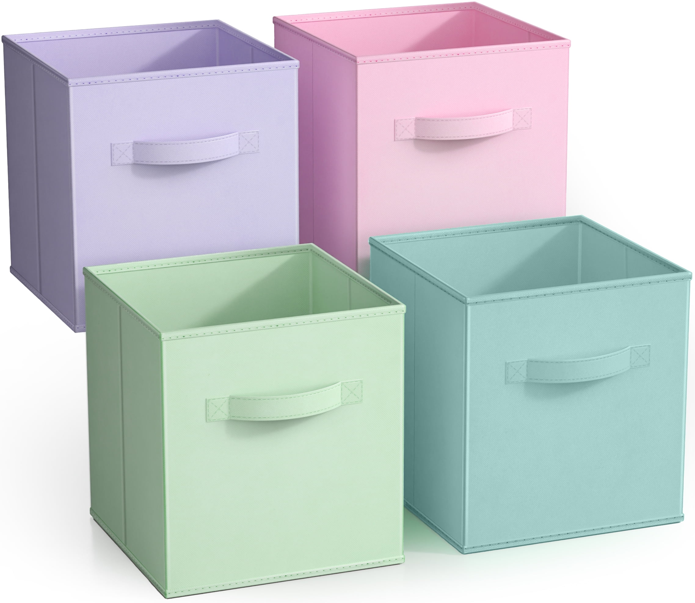 Sorbus Collapsible Cube Fabric Storage Bins (10" x 10"), 4 Pack, in