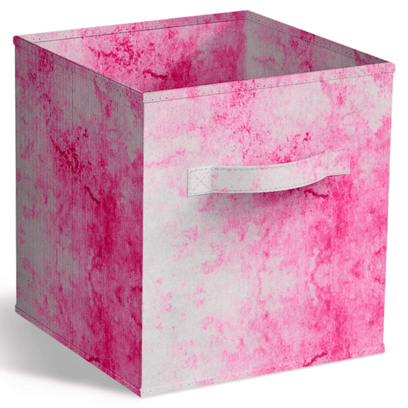 Sorbus Collapsible Fabric Cube Storage Bin (10.5" x 10.5"), Tie Dye Pink