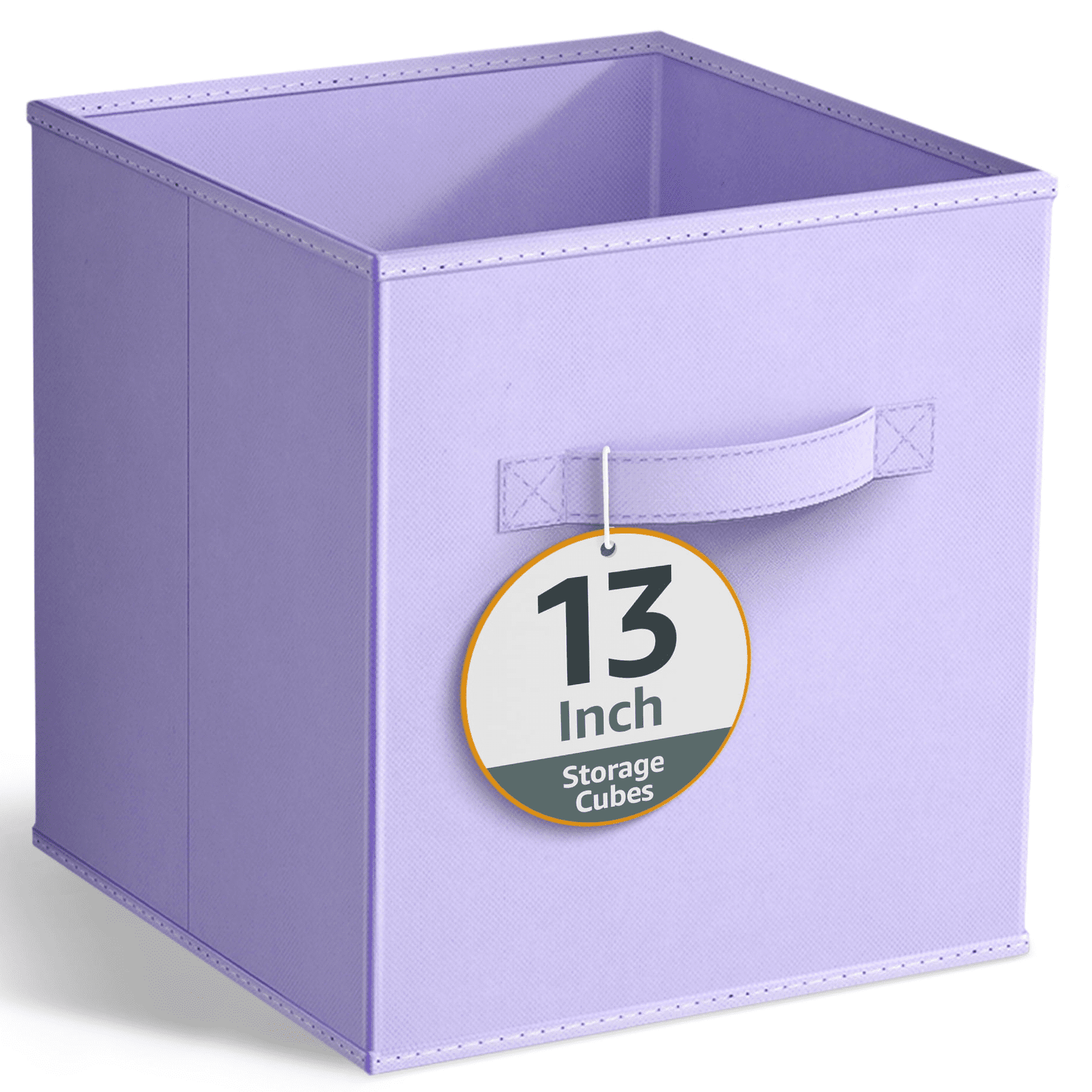 Sorbus Collapsible Fabric Cube Storage Bin (13" x 13"), Pastel Purple