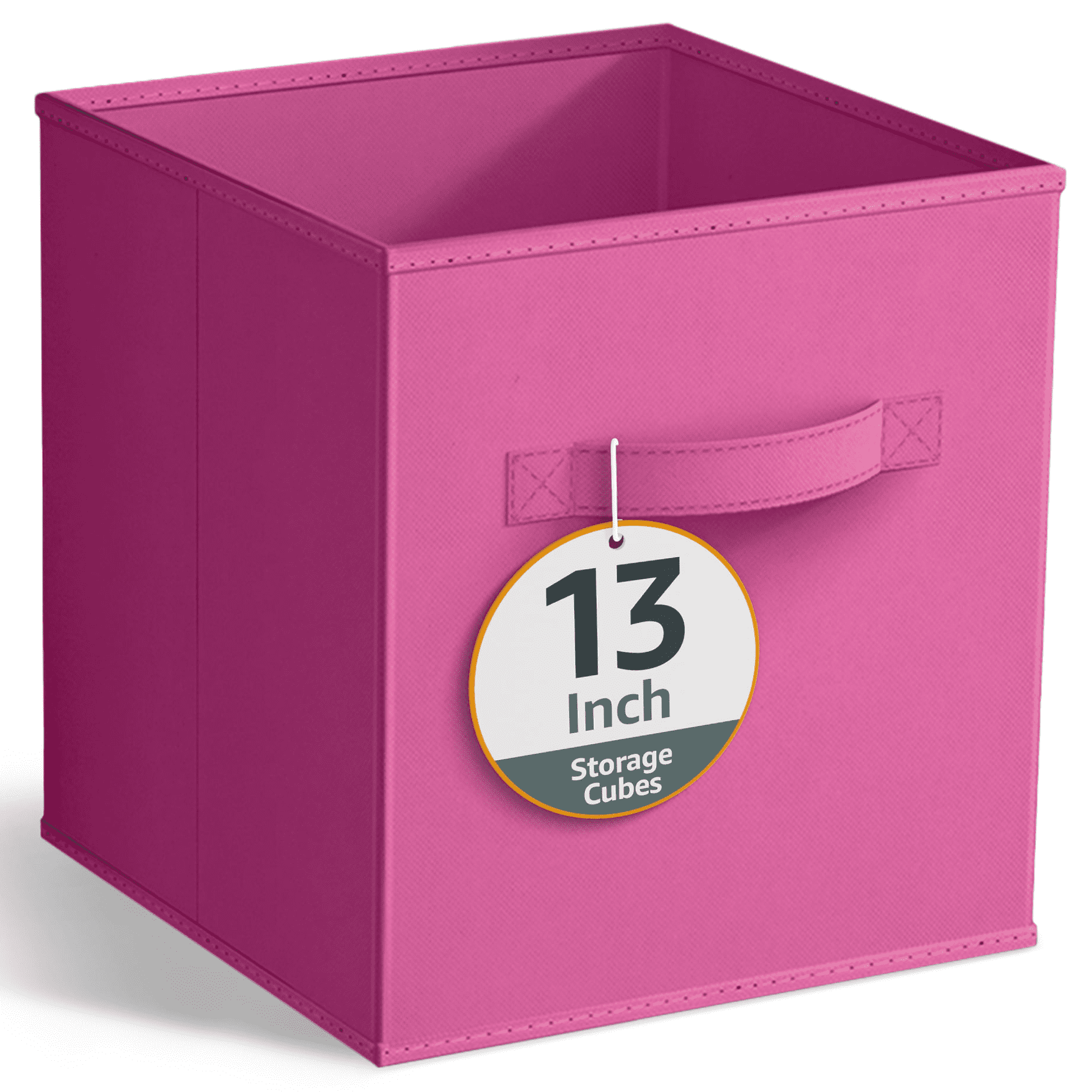 Sorbus Collapsible Fabric Cube Storage Bin (13" x 13"), Pink