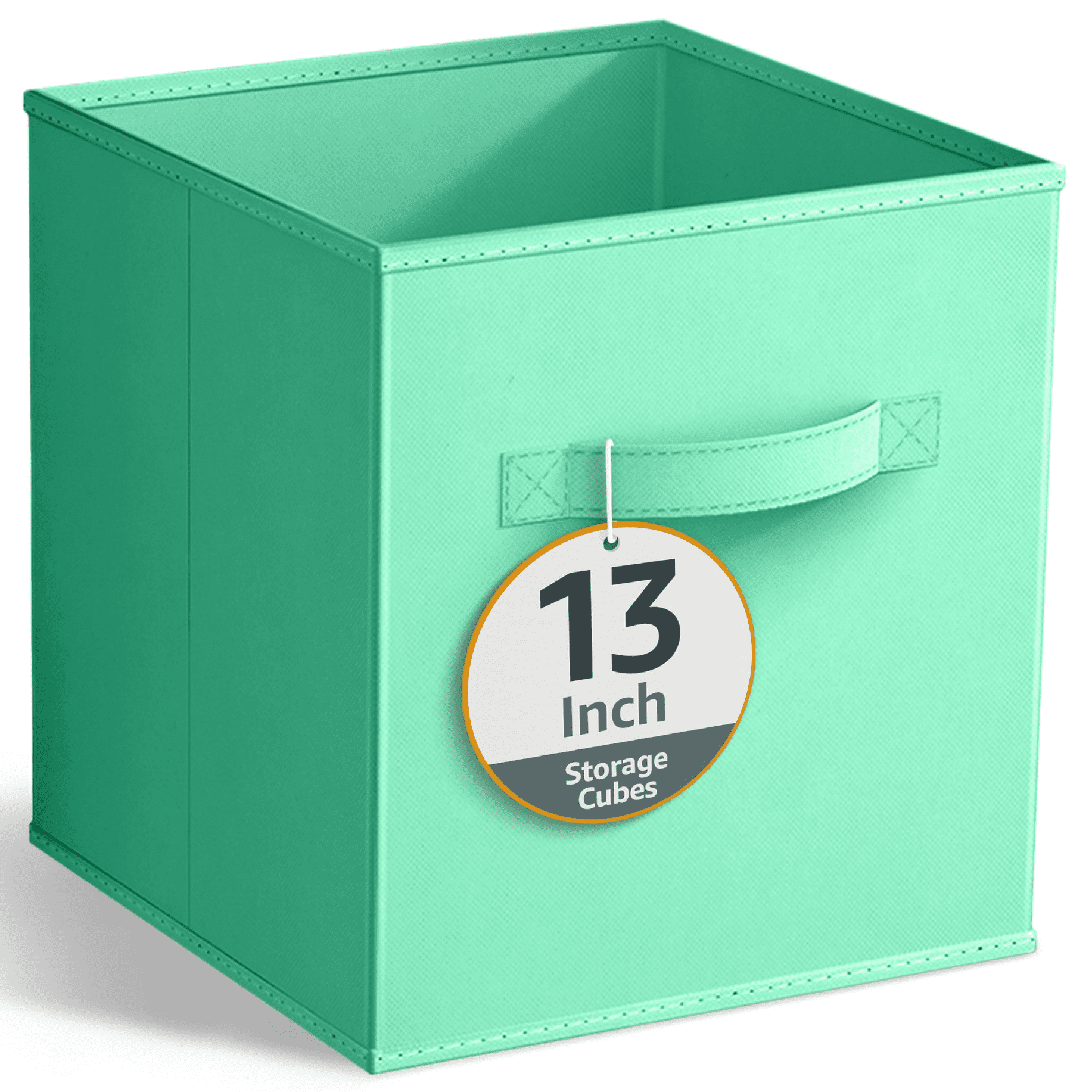 Sorbus Collapsible Fabric Cube Storage Bin (13" x 13"), Teal