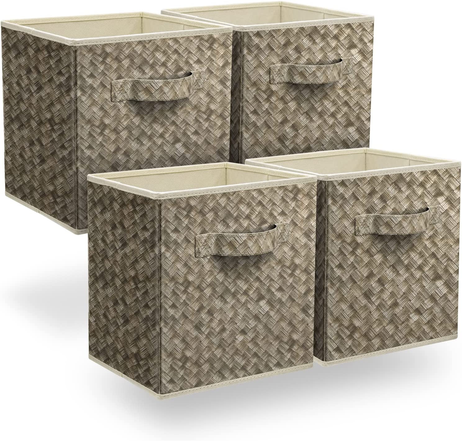 Sorbus Collapsible Fabric Storage Bin 4 Piece Set with Handles