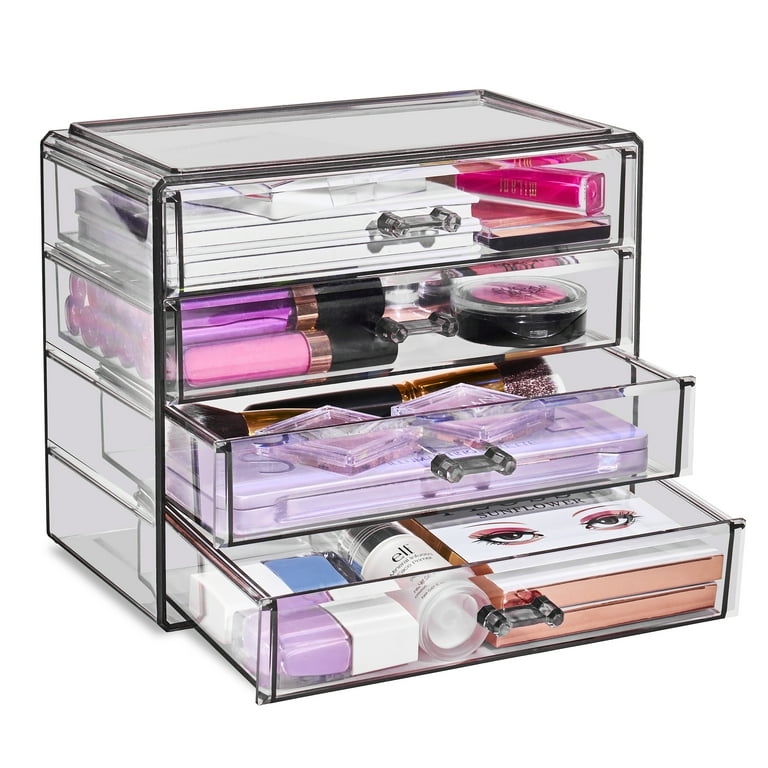 Sorbus Black Clear Makeup & Jewelry Storage Case at Nordstrom