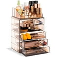 thumbnail image 1 of Sorbus Cosmetic Makeup and Jewelry Storage Case Display - Spacious Design - Great for Bathroom, Dresser, Vanity and Countertop (4 Large, 2 Small Drawers, Bronze Glow), 1 of 7