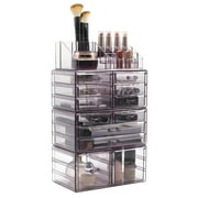 Sorbus Cosmetic Makeup and Jewelry Storage Case Tower Display Organizer - Spacious Design - Great for Bathroom, Dresser, Vanity and Countertop (Purple)