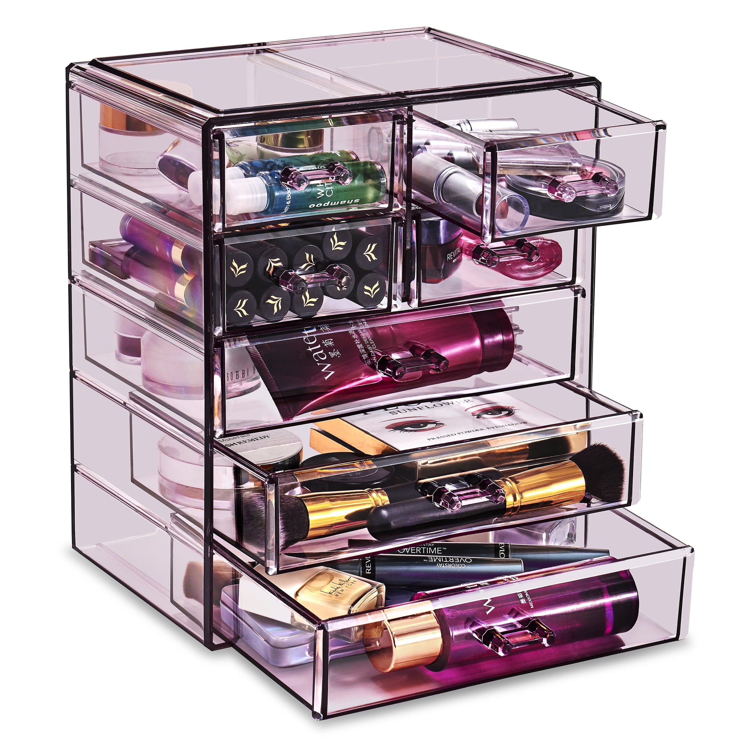 Sorbus Clear Acrylic Drawer Organizer Bins - For Makeup, Jewelry, and more