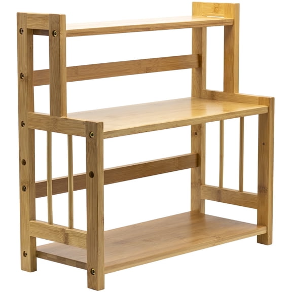 Sorbus Countertop Organizer and Spice Rack Storage, 3-Tier Bamboo 16.25" H Countertop Spice Rack