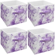Sorbus Cube Storage Bins 4-Pack, Tie-Dye Purple