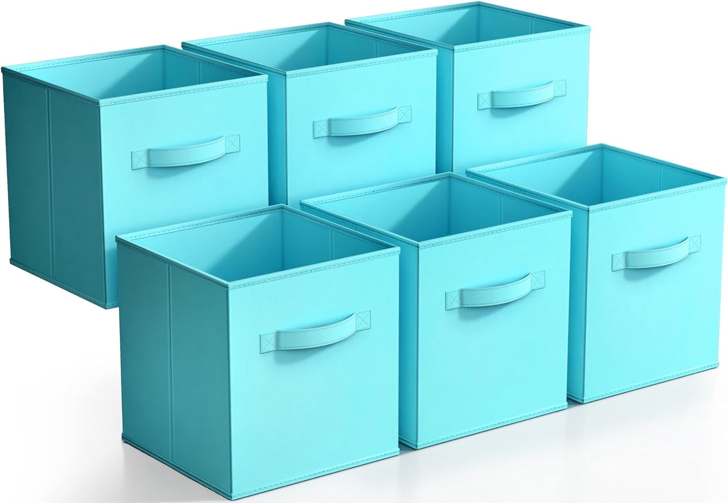 Sorbus Storage Box with Window, Set of 2 , Blue