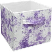 Sorbus Cube Storage Bins Cube Foldable Fabric Basket Bin Box Shelves Cubby Cloth Organizer - Great for Kids Nursery Closet Shelf, Playroom, Home Organization (Tie-Dye Purple)