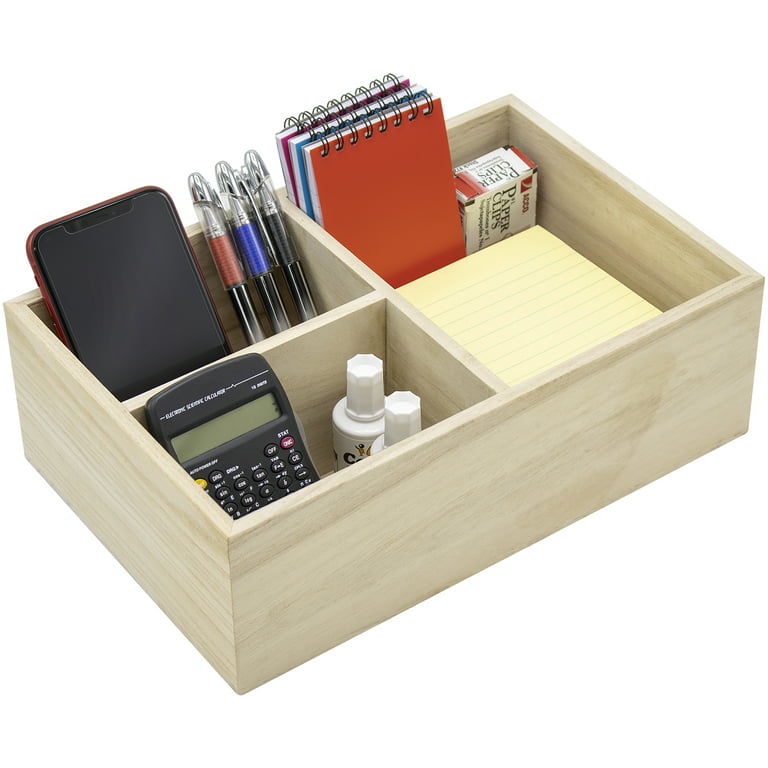 uywapvt Desk Organizer with Drawer, Pen Holder Storage Box, Desk Storage Box with Compartments, Acrylic Desk Organizer Caddy, Desk Dr