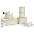 Sorbus Dinnerware Storage 5Piece Set Service for 12, Quilted