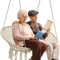 Sorbus Double Hammock Chair Macramé Swing, 300 Pound Capacity, Perfect for Indoor/Outdoor Home, Patio, Deck, Yard, Garden