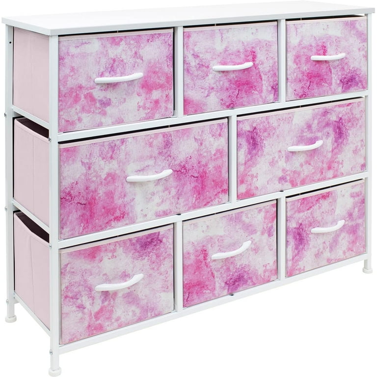 Sorbus 2 Drawers Chest Dresser ,Tie Dye Purple