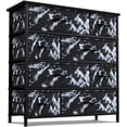thumbnail image 1 of Sorbus Dresser with 8 Drawers - Furniture Storage Chest Tower Unit for Bedroom, Hallway, Closet, Office Organization - Steel Frame, Wood Top, Easy Pull Fabric Bins (Marble, Black), 1 of 6
