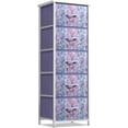 thumbnail image 1 of Sorbus Dresser w/ 5 Drawers Furniture Tall Storage Organizer Unit for Bedroom Tie-Dye Purple, 1 of 5