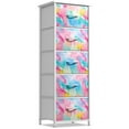thumbnail image 1 of Sorbus Dresser w/ 5 Drawers Furniture Tall Storage Organizer Unit for Bedroom Tie-Dye Turquoise, 1 of 5