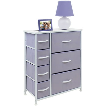 Sorbus Dresser w/ 7 Drawers, Furniture Storage & Chest Tower for Bedroom Purple