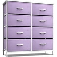 thumbnail image 1 of Sorbus Kid Dresser with 8 Fabric Bin Drawers - Pastel Color Furniture Storage Chest - Bedroom, Closet, and Toys Organizer - Purple, 1 of 8