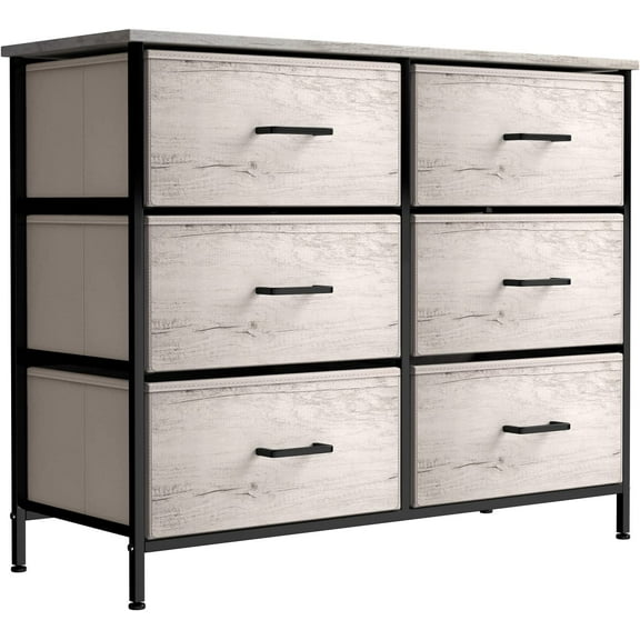Sorbus Dresser with Fabric Drawers - Wide Chest of Drawers - Great for Bedroom and Living Room Organizing - Collapsible Drawers & Portable TV Stand