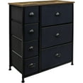thumbnail image 1 of Sorbus Dressers for Bedroom, Chest of Drawers for Bedroom, Kids Dresser, Closet Organization - Hallway, Office - Steel Iron Frame, Rustic Farmhouse Wood Top, 7 Drawers - Fabric Bins, 1 of 3