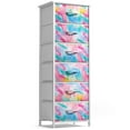 thumbnail image 1 of Sorbus 6-Drawer Fabric Dresser for Kids - Tall Storage Tower, Closet Organizer with Steel Frame & Wood Handles for Nursery, Playroom & Bedroom, Tie-Dye Rainbow, 1 of 6