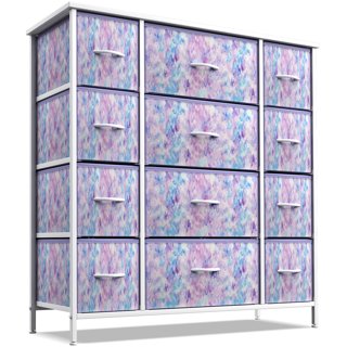 Sorbus Large 9 Drawer Dresser for Kids Bedroom, Tie-Dye Colors