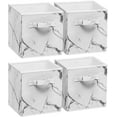 thumbnail image 1 of Sorbus Foldable Storage Cubes: Adult Organization for Living Room, Closet, Dorm - Marble Print, 4-Pack, White, 1 of 8
