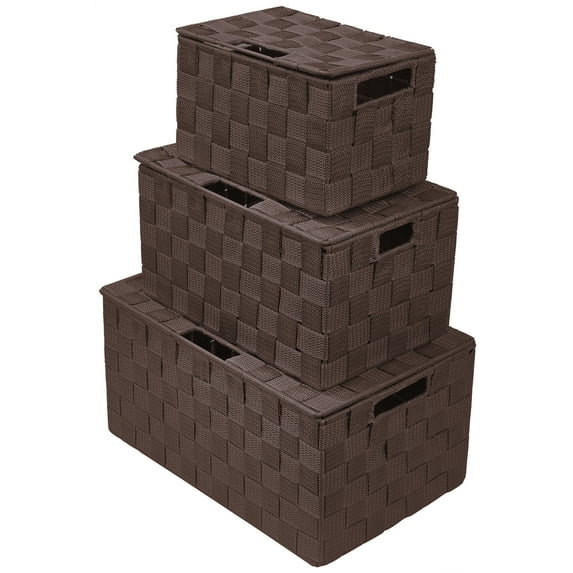 Sorbus Fabric Storage Basket, Set of 3