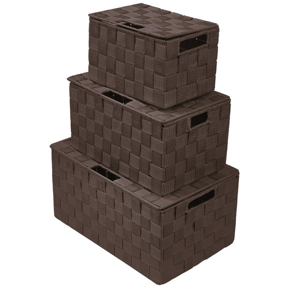 Sorbus Fabric Storage Basket, Set of 3