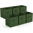 thumbnail image 1 of Sorbus Foldable Storage Cubes - 6 Pack, 11" Fabric Baskets for Closet and Pantry Organization (Dark Green), 1 of 6