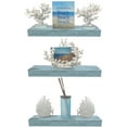 thumbnail image 1 of Sorbus 16.25" Blue Rustic Floating Shelves (Set of 3) – Wall Storage for Décor, Frames, Trophies, 1 of 4