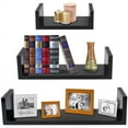 thumbnail image 1 of Sorbus Floating Shelves ? Hanging Wall Shelves Decoration ? Perfect Trophy Display, Photo Frames (17?x4?x4?, Black), 1 of 7