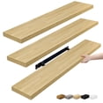 thumbnail image 1 of Sorbus 3-Pack 35"x9" Floating Wall Shelves for Bedroom, Kitchen, Bathroom, Home Décor, Maple, 1 of 7