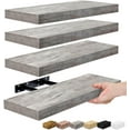 thumbnail image 1 of Sorbus Floating Shelves, Wall Shelves for Bedroom, Kitchen, Living Room, Bathroom Shelves Over The Toilet (4-Pack), 1 of 6