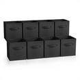 thumbnail image 1 of Sorbus Foldable Cube Storage Bins with Handles, Black, 8 Pack, 1 of 7